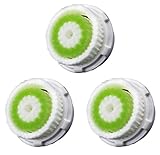 DiamondWhite Facial Cleaning Brush Head Replacement for Clarisonic - For Acne Skin - 3 Pack - Fits