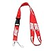 Lanyard Keychain Holder Keychain Key Chain Black Lanyard Clip with Webbing Strap (Bright red)