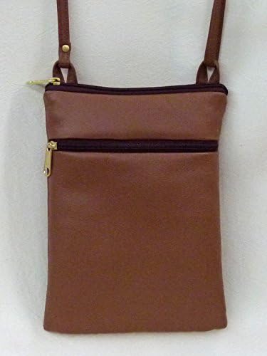 Sling Bag mini iPad pouch mini iPad purse ereader zipper pouch - faux leather in hide color by Grizzly Creek by Debbie