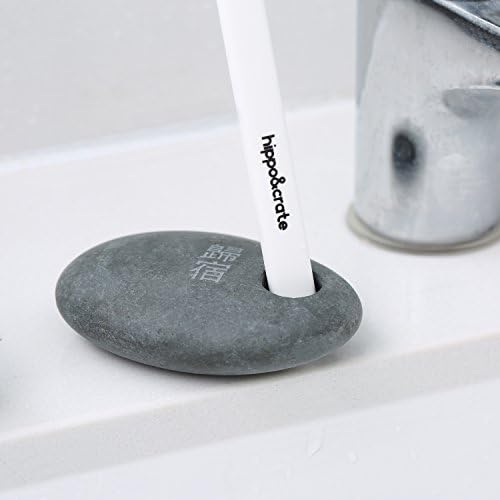 Ditan Cobblestone Toothbrush Holder Stand For Bathroom Vanity Countertops Natural Rock Unique Shape For Your Lover