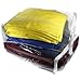 Clear Zippered Blanket Storage Bags - 15x18x4 Inch, Set of 5, For Blankets, Sweaters, Clothes and More, Heavy Duty Vinyl