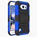 Galaxy S6 Active Case, ZENIC(TM) Hybrid Dual Layer Armor Defender Full-Body Protective Case Cover with Kickstand & Belt Clip Holster Combo for Samsung Galaxy S6 Active All Carriers (Dark Blue)