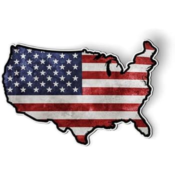 AK Wall Art USA Flag American Flag - Magnet - Car Fridge Locker - Select Size