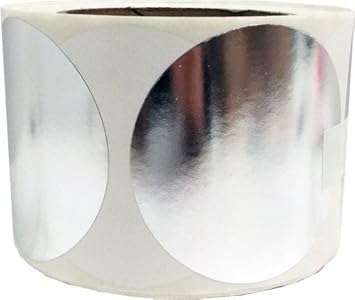 silver circle stickers