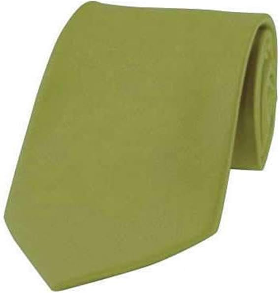 Solid Color Mens Tie Olive Green at Amazon Men’s Clothing store