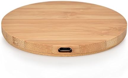 LittleDaisy Ultra-Slim QI Wireless Charger Pad for iphone 6/6s/6 plus/7/7 plus Samsung Galaxy S7/S7 Edge/S6/S6 Edge, LG Optimus Vu2, HTC X9/X8 and All Qi-Enabled Devices (Bamboo)