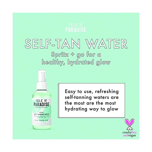 Isle of Paradise Self Tan Water Medium (200 ml) Hydrating Self Tanning Water Natural Ingredients & Vegan