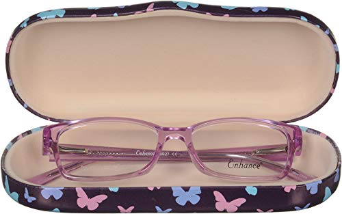 Hard Shell Eyeglass Case Clamshell For Boy Girl Small Frames, Reading Glasses – Butterfly