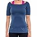 Zaggora Hot Tee - Navy - Weight Loss Thermal T-Shirt for Women