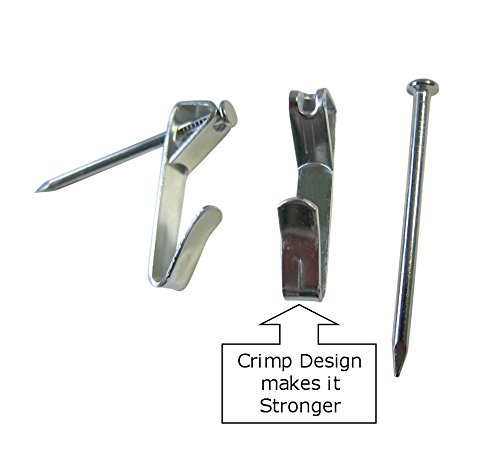 50 lb Picture Hanger Hooks with Nails - 100 Pack - Heavy Picture Hangers 50 lbs - //coolthings.us