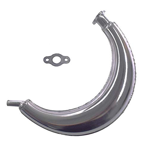 Niome Chrome Muffler Exhaust Pipe For 80cc 66cc 49cc Motorized Bicycle Engine Part Replacement - Thumbnail 2