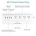 Smart Power Strip, Multiple Outlets WiFi Surge Protector Compatible with Alexa & Google Home, 4 USB Charging Stations and 4 Independent Smart Plugs, 6 Feet Extension Cord -White