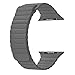 top4cus Apple Watch Band 42mm Leather Loop with Adjustable Magnetic Closure iWatch Band Replacement Bracelet Strap for Apple Watch 42mm Model Series 1 and Series 2 - Storm Gray