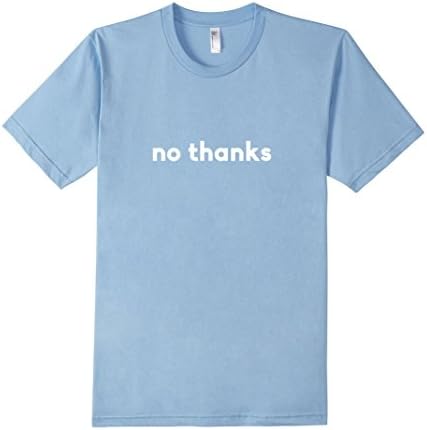 Men's No thanks tshirt vaporwave aesthetic punk skate meme goth Large Baby Blue
