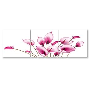 Wall26-3 Panel Canvas Wall Art- Beautiful Flowers -Giclee Painting Wall Bedroom Living Room Home Decoration - 12"x12"x3 Panels