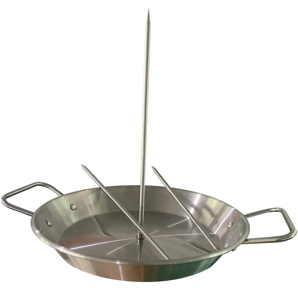 Sahgsa Kebab Skewers Vertical Grill Vertical Skewer Stand with 3 Removable Grill Skewer Stand Stainless Steel Grill Trays Grill Accessories