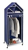 Honey-Can-Do WRD-01273 30-Inch Wide Extra-Tall Top-Shelf Storage Closet, Blue