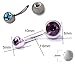 Freedi 10pc Stainless Steel Belly Ring Jewelry Piercing with Imitation Diamonds 10 Different Colors