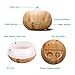 Arova 400ml Aromatherapy Essential Oil Diffuser , Cool Mist Air Humidifier , 4 Timer Setting, 7 Color Changing LED Lights, Auto Shut-off for Yoga Spa Office Home, Yellow Wood Grain