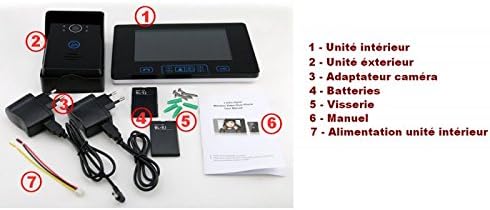 7 "HD Screen Videophone Touch 'Design' Complete With Kit And Camera Night Vision IR