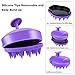 Hair Scalp Massager Shampoo Brush,Yansu Dandruff Brush Scalp Massage Brush Silicon Scalp Massager Scalp Care Brush Scalp Scrubber with Soft Silicone Purple