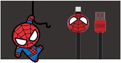 Marvel 3.3 Feet USB Charger Avengers Sync Data Charging Cable for Samsung Galaxy iPhone Captain America Iron Man Micro Spider Man 5Pin
