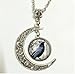 Charm Crescent Moon Poe's Raven Pendant, Raven Necklace Poe Nevermore Goth Jewelry Literary Pendant, Raven Jewellery