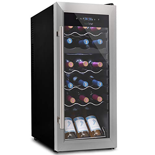 NutriChef PKCWCDS185 Dual Zone Cooler for White and Red Wines Chiller