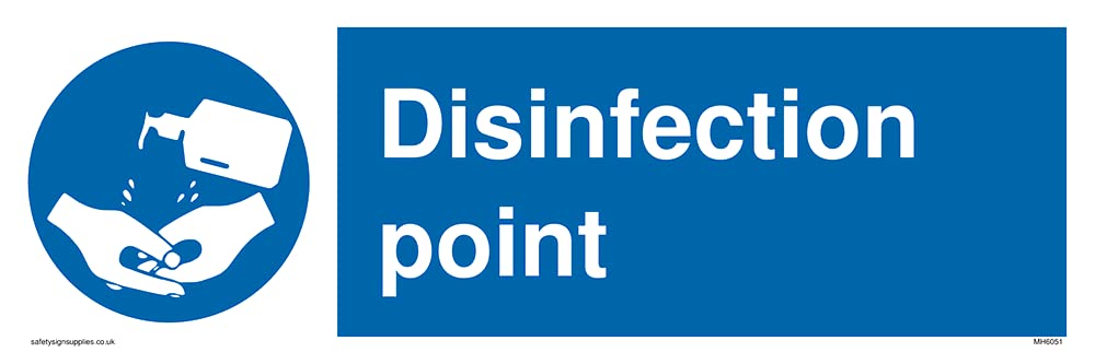 Disinfection point Sign - 300x100mm - L31