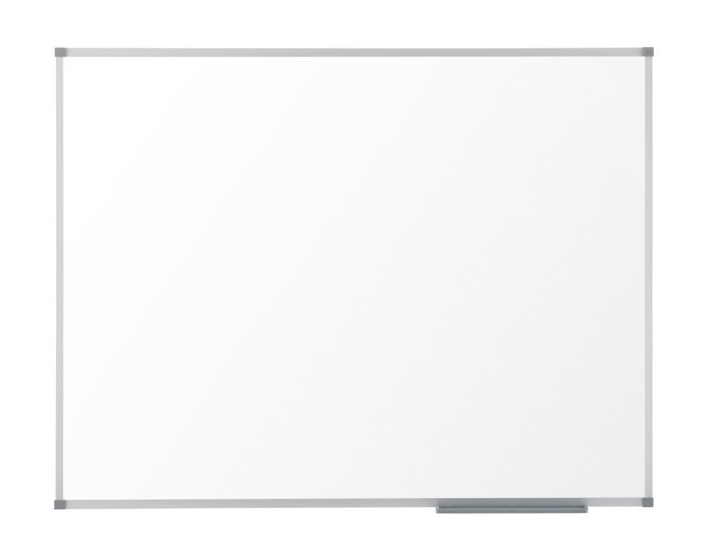 Nobo Prestige Enamel Eco Magnetic Dry Wipe Whiteboard, 900 x 600 mm, Aluminium Trim, Includes Marker, Magnets and Fitting Kit, White,1905235