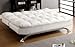 Furniture of America Ethel Leatherette Convertible Sofa, White