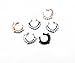 Honbay 6pcs Mix Color Fake Septum Clicker Nose Ring Rhinestone Non Piercing Clip on Nose Ring Hanger Clip Body Jewelry