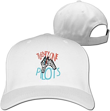 XJBD Unisex 21 MUSIC Baseball Cap Hats White