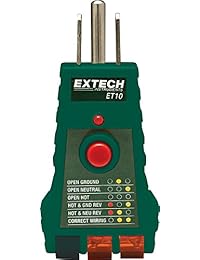 Probador de receptáculos GFCI ET10 de Extech