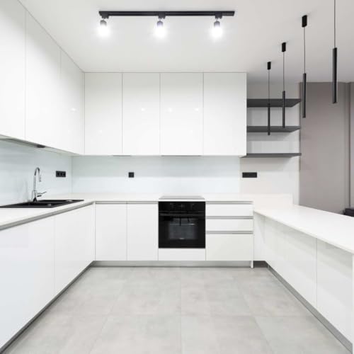 Adesivo Vinil Branco Impermeável Lavável P/Envelopamento Móveis Geladeira Fogão Mesa (Branco Brilho, 10m x 50cm)