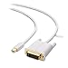 Cable Matters Mini DisplayPort to DVI Cable (Mini DP to DVI Cable) in White 6 Feet - Thunderbolt and Thunderbolt 2 Port Compatible