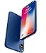 TOZO for iPhone X Case, Ultra Thin Hard Cover [0.35mm] World's Thinnest Protect Bumper Slim Fit PP Shell for iPhone 10 / X [ Semi-transparent ] Lightweight [Matte Blue]