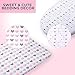 Momcozy Universal Bassinet Sheets Set 2 Pack for Girls, Soft & Breathable 100% Cotton, Fitted Elastic Design, Pink Heart & Arrows, Fits Oval Halo, Chicco Lullago, Mini Co-Sleepers, Ingenuity