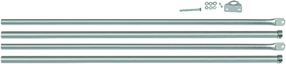 Viro 8217.0028 Pair of Sliding Door Poles, Galvanised Steel, Extendable from 88 to 165 cm, Multi-Coloured