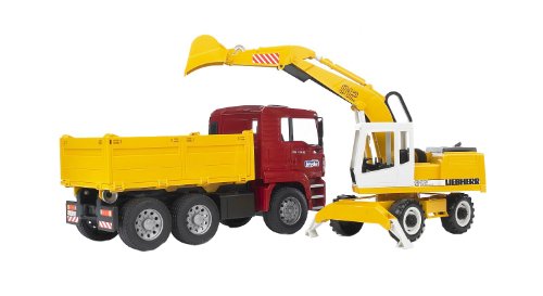 Bruder Toys MAN TGA Construction Truck and Liebherr Excavator - 2751