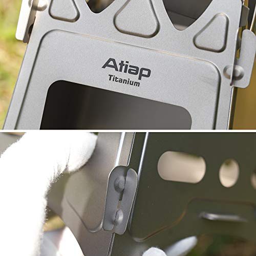 ATiAP Titanium Wood Burning Stove - Ultralight Campingkocher Für Outdoor Abenteuer