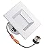 4-inch Square LED Recessed Retrofit Downlight, 5000k, 10w, 700 lumens, Day White, Square Lens, UL® Classified, EnergyStar®, Dimmable