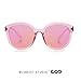 BLUEKIKI YEUX Women Polarized Sunglasses Vintage Oversized Round Mirror(Barbie pink, 55)