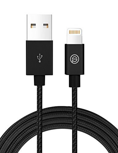 OPSO Apple Charger[Apple MFi Certified] - Nylon Braided USB Data Cable(1M / 3.3 ft)with Lightning Connector 8-pin for iPhone 7 6s 6 Plus 5s 5 iPad Pro mini iPod - Black