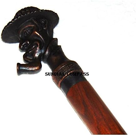 vintage wolf handle wood walking stick fancy party canes with wolf handle decor
