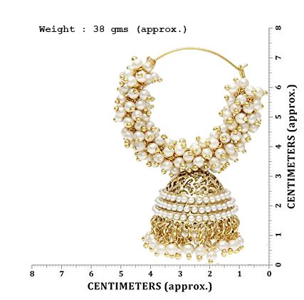 youbella golden plated hoop earrings for women (golden)(ybear_7890_fof)