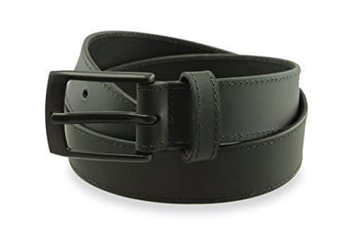 Highliner Made in USA Metal Free Travel Leather Belt by Thomas Bates (44, Black)