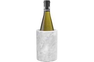 Kota Japan White Marble Stone Wine and Champagne Bottle Chiller Cooler - 7" X 5" | Elegant Kitchen Utensil Holder | Must Have Wine Chiller for Your Home | Impress Your Guests at Next Party or Event!