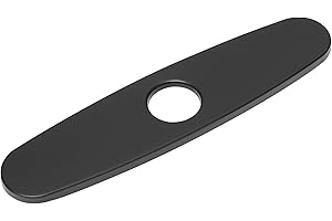 Greenspring Black Sink Hole Cover 10 Inch for 1 or 3 Hole Bathroom or Kitchen Sink Faucet Escutcheon 304 Stainless Steel