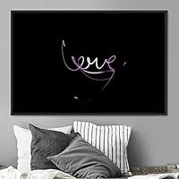 Framed Canvas Wall Art Illuminated Words 3D Industrial Inspirational Multicolor Neon Pop Art Quotes Typography Urban - 16x24 inches